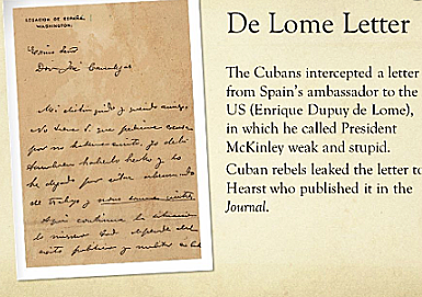 Publication of the De Lome letter