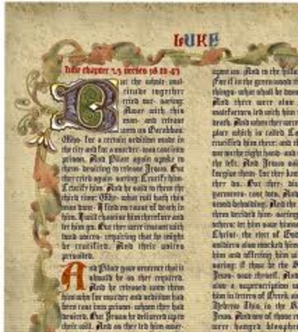 Gutenberg prints the first bible