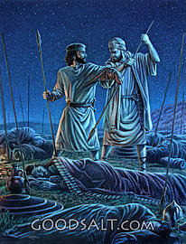 David Spares Saul's Life a Second Time