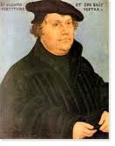 Martin Luther posts 95 Theses on the door of Castle Church