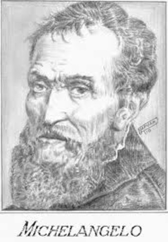 Michelanglo sculpts the David