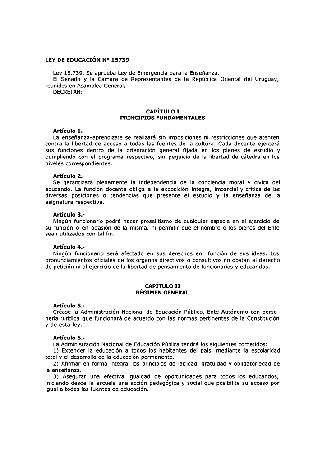 La Ley de Emergencia de la Educación Nº 15739