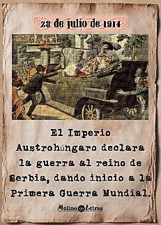 Inicio de la primera guerra mundial