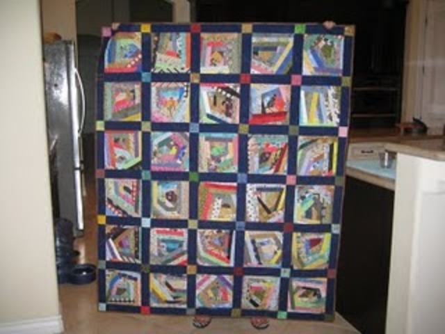 Crazy Block quilt DONE