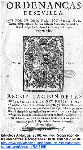 Ordenanzas de Sevilla.