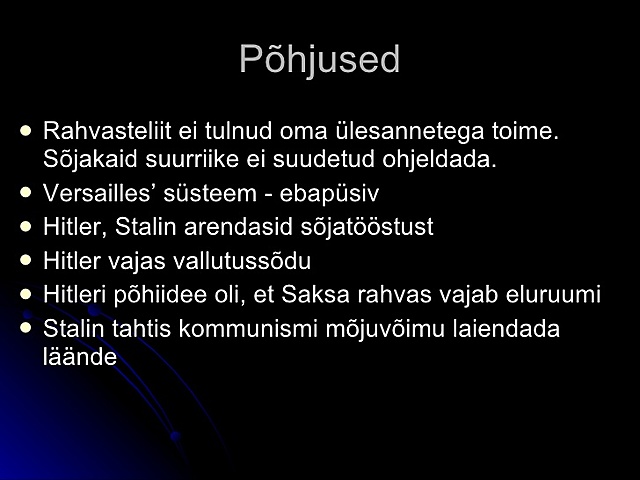 Erinev info Teise Maailmasõja kohta