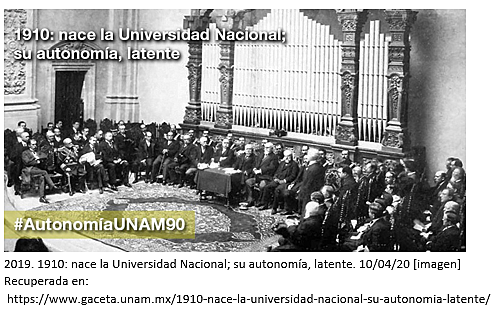 RESTABLECIMIENTO&nbsp;DE LA UNIVERSIDAD NACIONAL DE MÉXICO