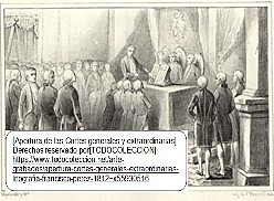 Las Cortes Generales emitieron un decreto en el que promueven la agricultura, la industria y que se repartan las tierras a los indios de los pueblos que no pertenezcan a particularidades.