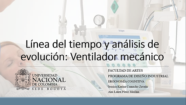 Linea del tiempo y análisis de evolución: ventilador mecánico