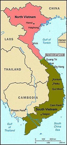 División de Vietnam en 2 zonas