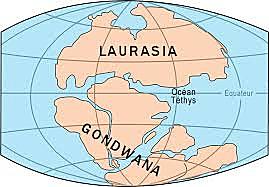 Fragmentación del supercontinente PANGEA