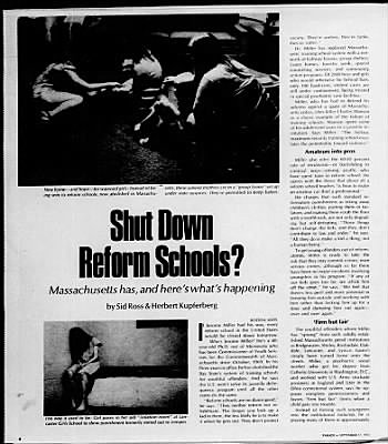 Reform Schools Closed in MA