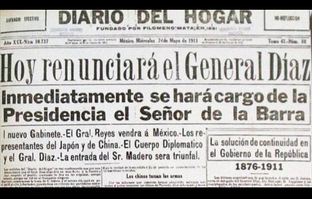 Renuncia de Porfirio Díaz como Presidente de México