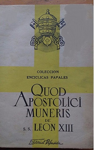 1.	Quod apostolici muneris.