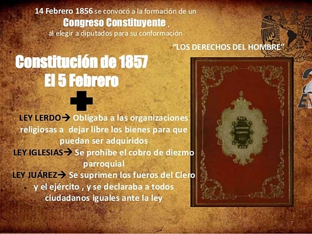 Reformas a la Constitución Política de la República Mexicana del 5 de febrero de 1857.