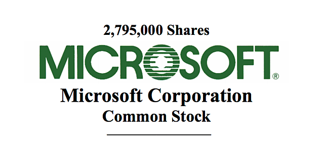 Microsoft releases IPO