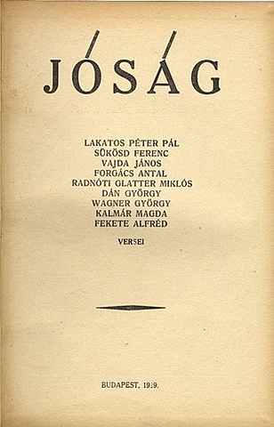 Első verse "Jóság"