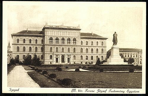 szegedi Ferenc József Túdómányegyetemre felveszik.