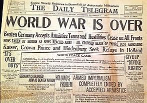 Armistice ending World War I is signed.