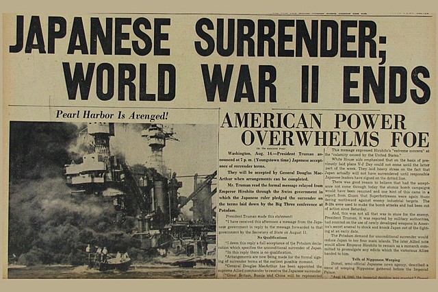 World war 2 comes to an end