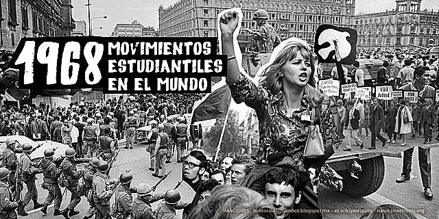 Movimientos del 68 en Francia, Alemania, Estados Unidos, Inglaterra, México, España y Checoslovaquia