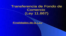 Timeline: TRANSFERENCIA DE FONDO DE COMERCIO .LEY 11.687