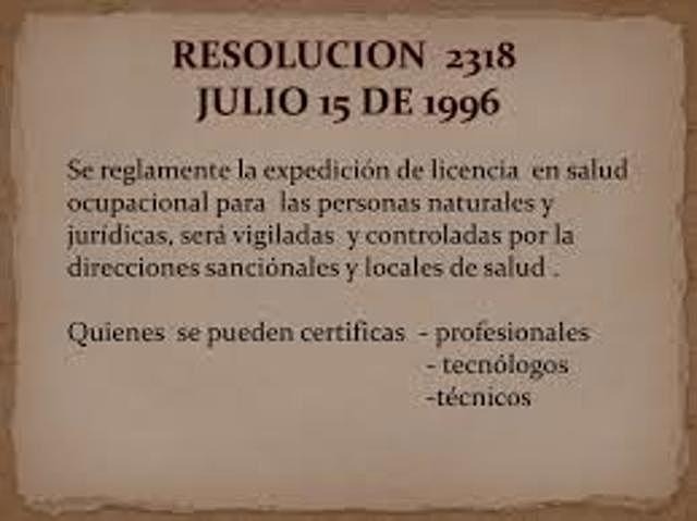 Resolución 2318 de 1996