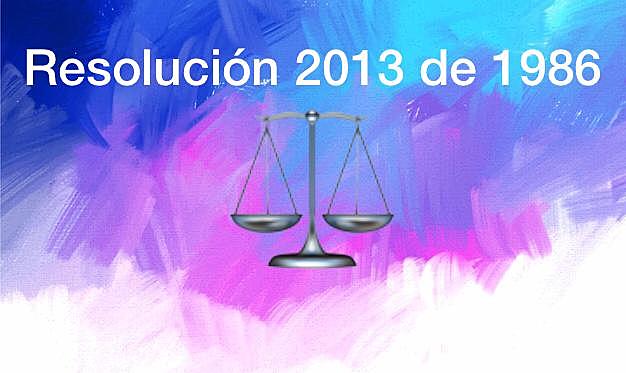 Resolución 2013 de 1986