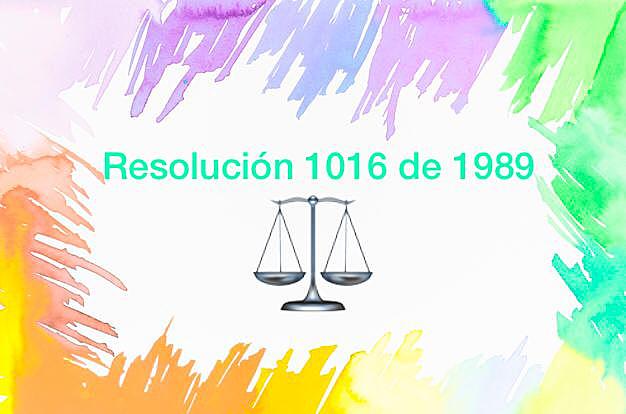 Resolución 1016 de 1989