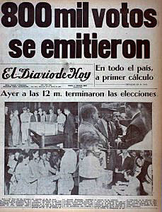 Resultados de elecciones para diputados.