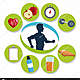 Depositphotos 131482238 stock illustration man running and icon set