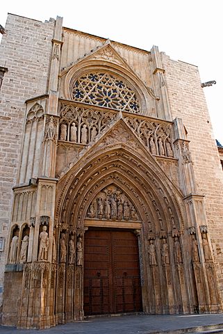 Catedral de València. Porta dels Apòstols.