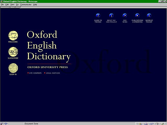 THE OXFORD ENGLISH DICTIONARY: 2nd Edition and an Online Corpus