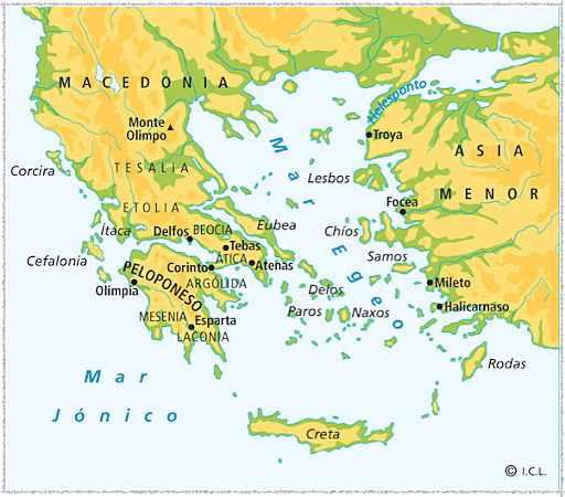 Naixement de la ciutat de Grècia, antiga Helade