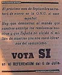 Ley de Sucesión y referéndum.