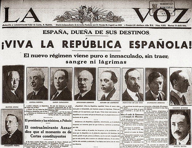 The proclamation of the Second Spanish Republic