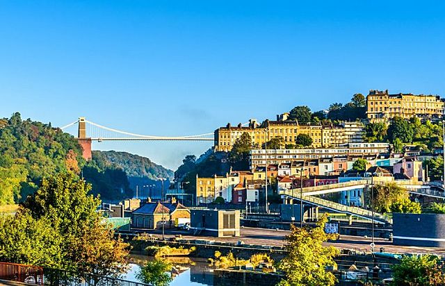 Clifton suspension bridge from the Balloon Fiesta location