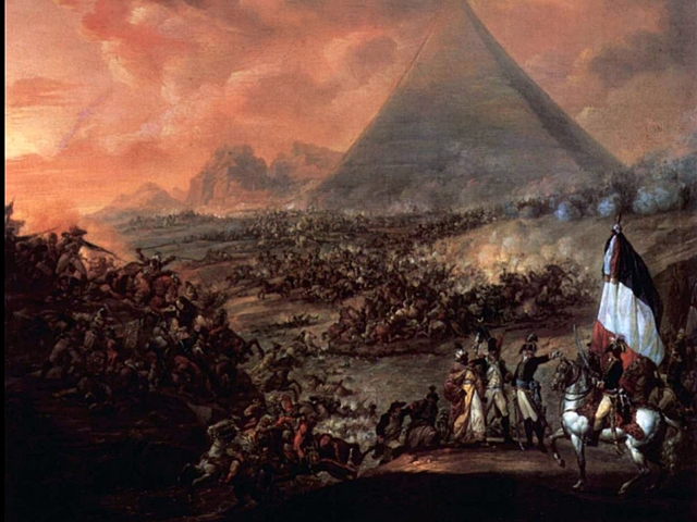 Napoleone Bonaparte sconfigge gli egiziani