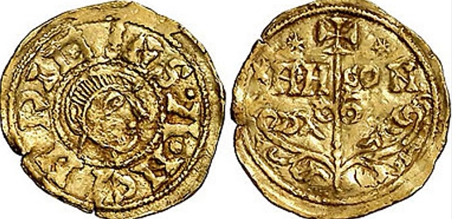 Acuñación de las monedas de oro.