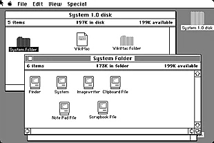 El Sistema 1 (System 1.0: Primera versión del sistema Macintosh.