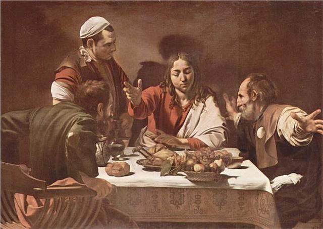 Cena de Emaús. Oleo sobre lienzo. National Gallery de Londres.