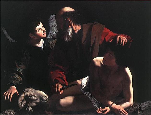 Sacrificio de Isaac.Óleo sobre lienzo. Galería de los Uffizi.