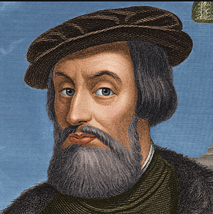 Pedro Cabral of Portugal reaches South America