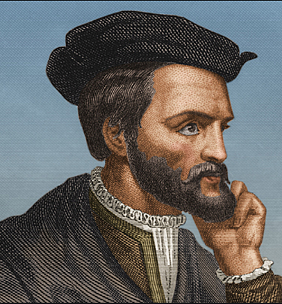 Jacques Cartier travels inland to North America