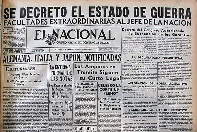 México declaró la guerra a Alemania