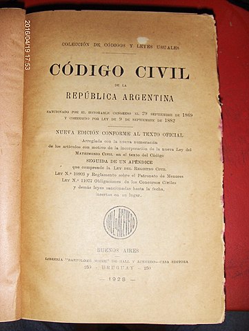 Sanción de Código Civil