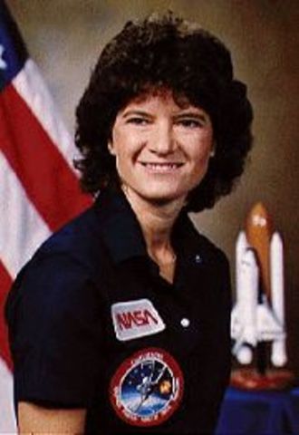 Sally Ride goes to space