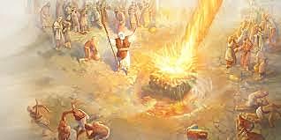 Ahab and Elijah on Mt. Carmel.