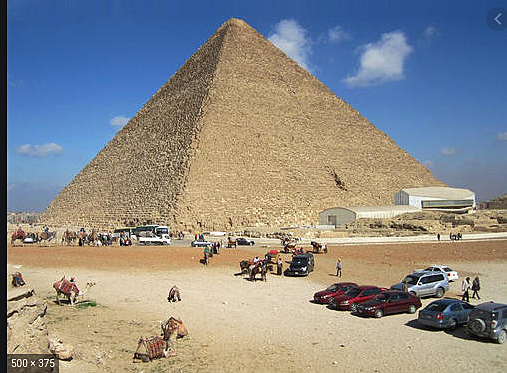 The Great Pyramid of Giza is built