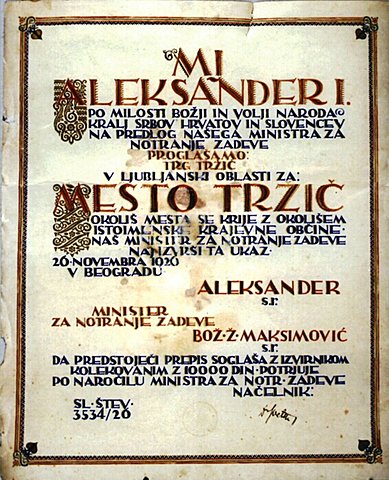 Tržič postane mesto